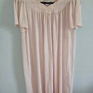 Miss Elaine Pink Satin Pajama Set Intimates & Sleepwear